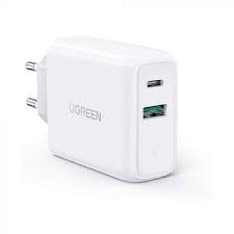 carregador de viagem rápido ugreen 36w usb para usb-c cd170 branco (mp)