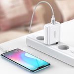 carregador de viagem rápido ugreen 36w usb para usb-c cd170 branco (mp)