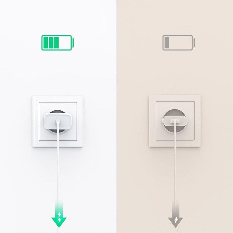 carregador de viagem turbo ugreen usb para usb-c 30w cd177 branco (mp)