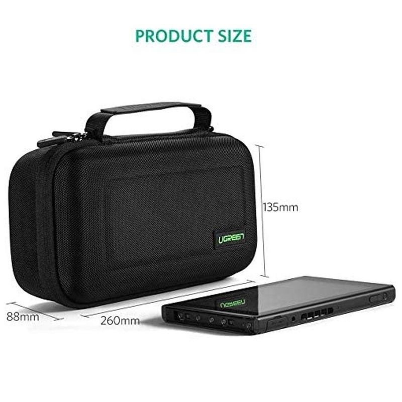 estojo ugreen para nintendo switch pequeno com divisória lp128 p 50275 preto (mp)