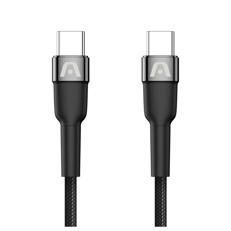 cabo usb-c argom para usb-c 1.8m dura speed nylon fast 65w preto (mp)