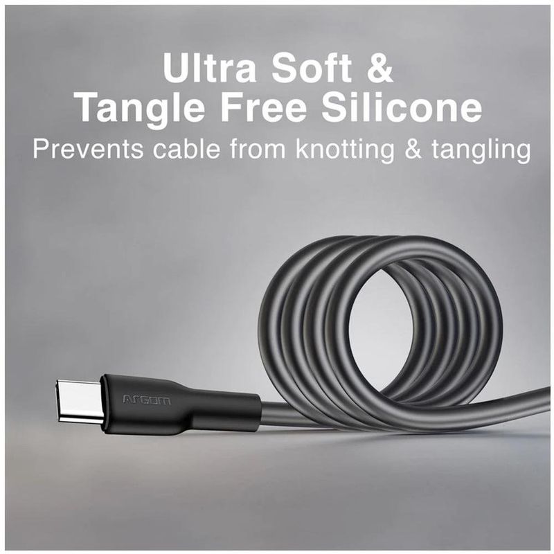 cabo usb-c argom para usb-c 1.8m dura flex fast 65w preto (mp)