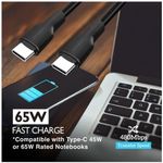 cabo usb-c argom para usb-c 1.8m dura flex fast 65w preto (mp)