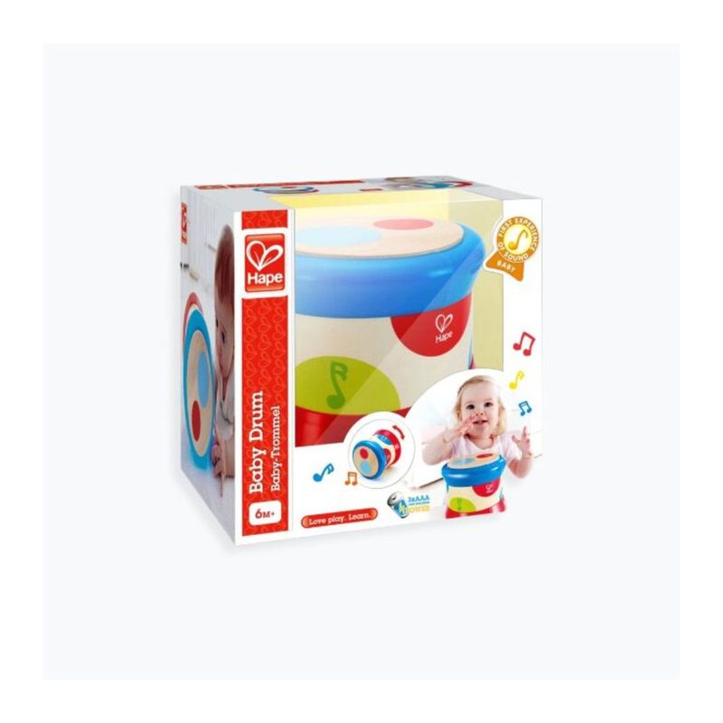 brinquedo infantil hape tambor musical baby drum xalingo (mp)