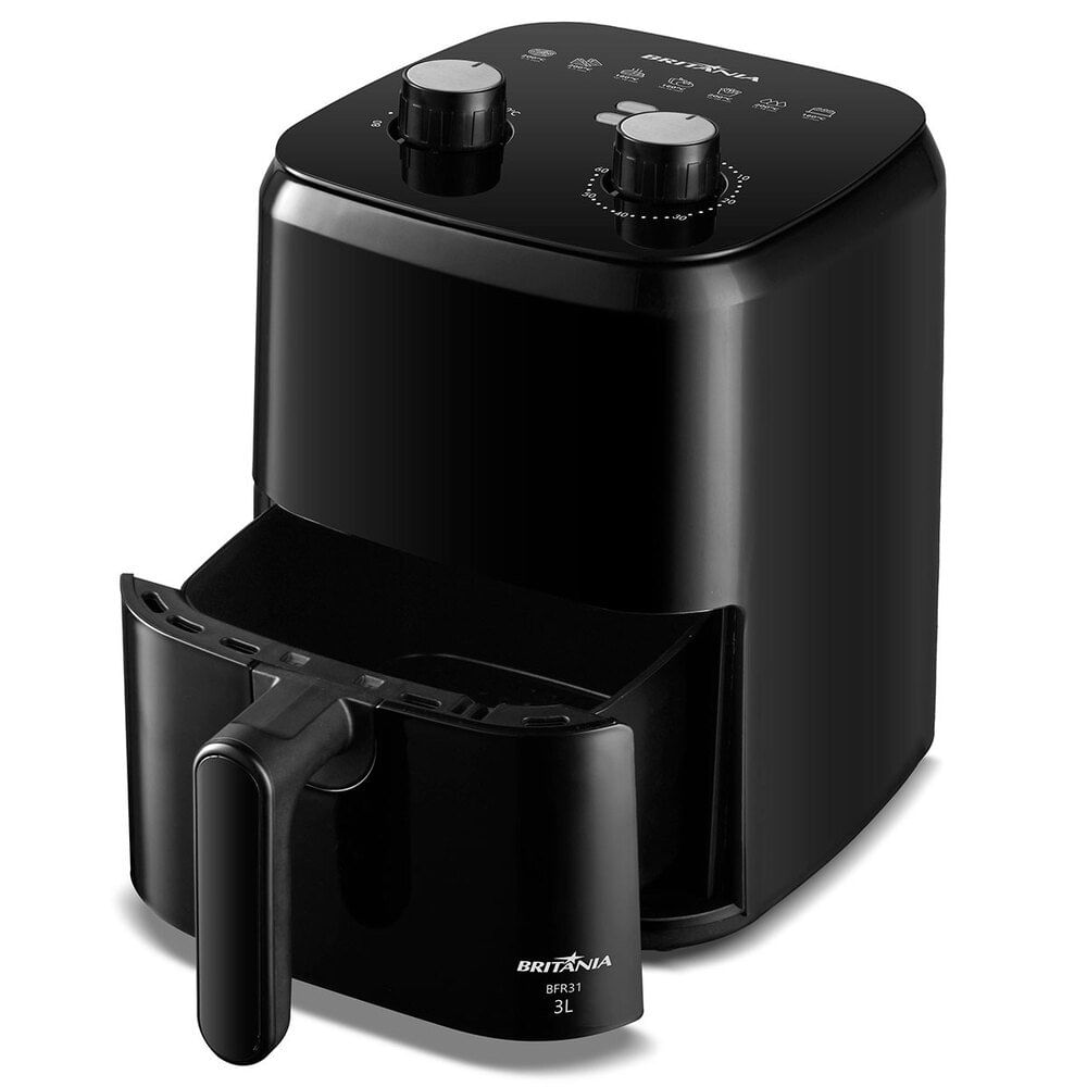 Fritadeira Britânia Air Fryer 3 Litros Preto BFR31