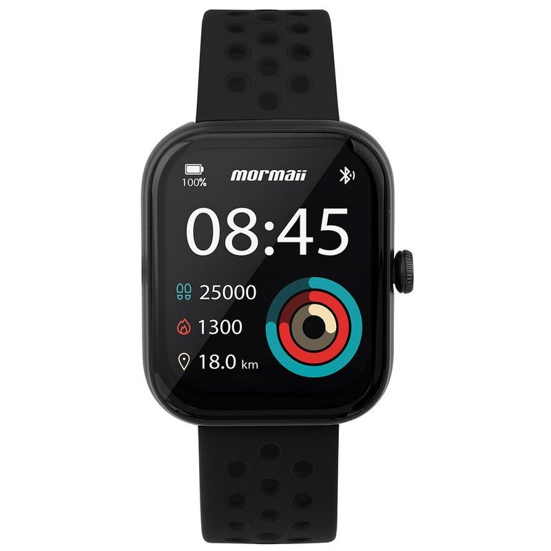 smartwatch mormaii unissex preto molifeua/i8p
