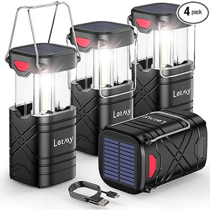 lanterna letmy camping 4 unidades preto a-bi