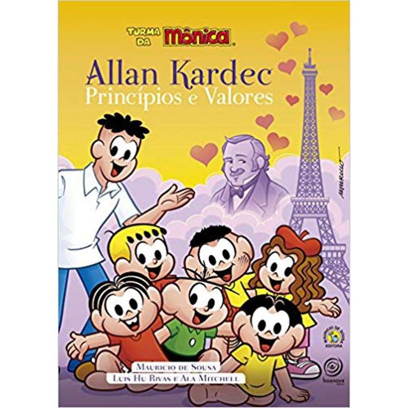 livro turma da mônica - allan kardec - princípios e valores (mp)