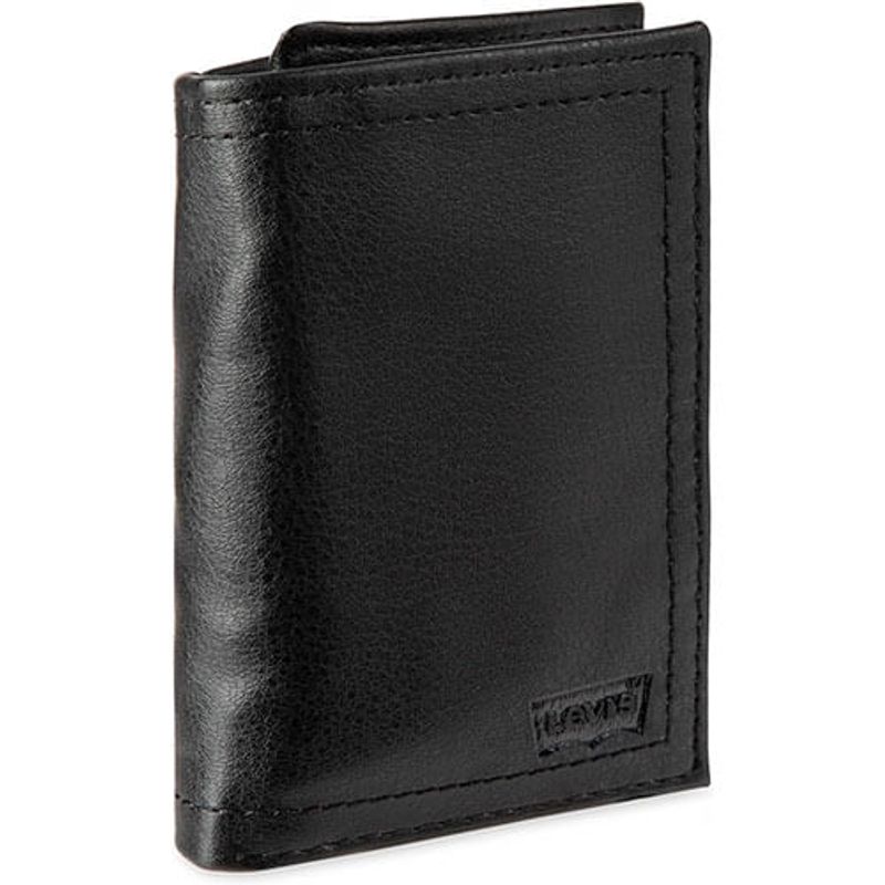 carteira masculina levi's fina 3 dobras preta a-bi