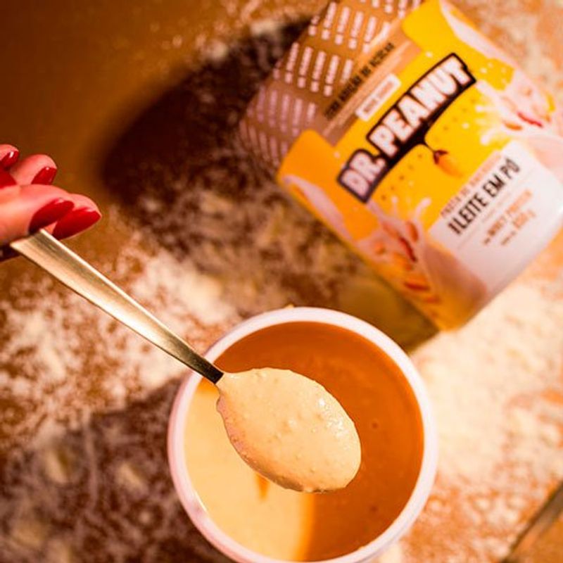 pasta de amendoim dr peanut sabor leite em pó 600g