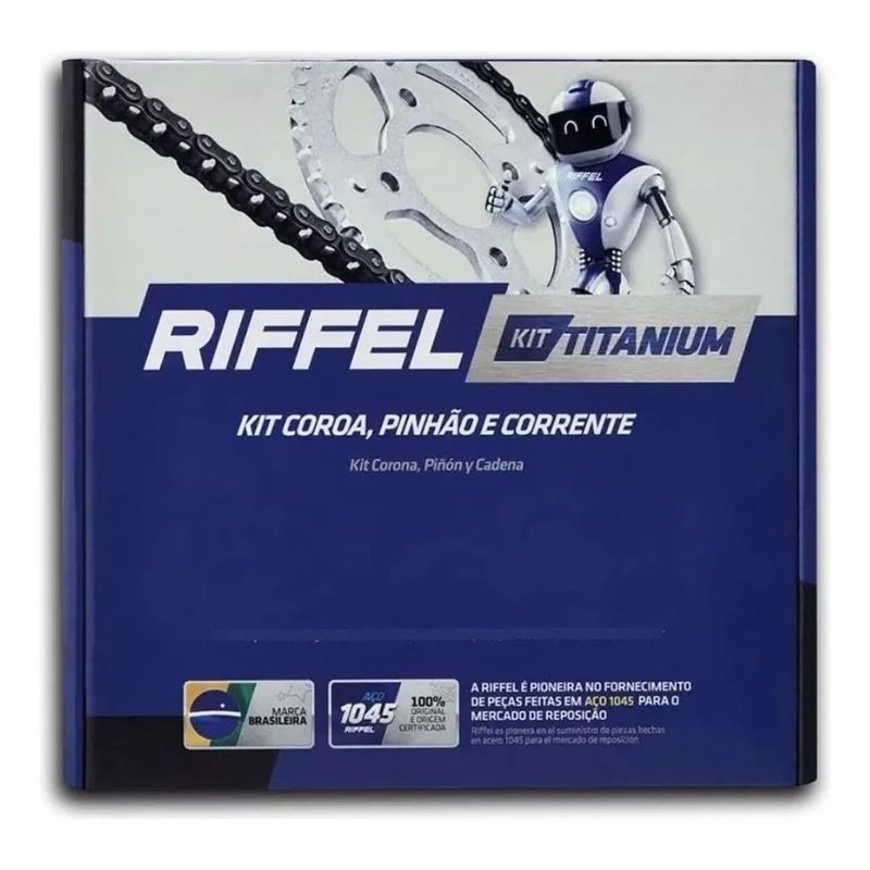 kit relação riffel titanium biz 100 2013-2015 (mp)
