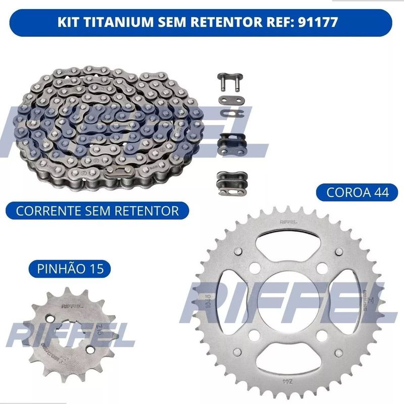 kit relação riffel titanium titan/start/cargo/fan 160 2016-2024 (mp)