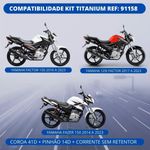 kit relação riffel titanium fazer 150 2016-2024 / ybri factor 2017-2024 / factor 150 2016-2024 (mp)