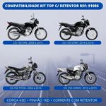 kit relação riffel top titan/start/cargo/fan 150 2004-2016 com retentor (mp)