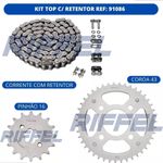 kit relação riffel top titan/start/cargo/fan 150 2004-2016 com retentor (mp)