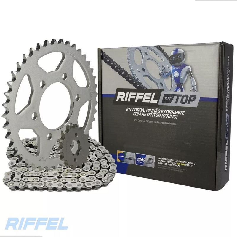 kit relação riffel top cbx 250 twister 2001-2028 com retentor (mp)