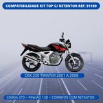kit relação riffel top cbx 250 twister 2001-2028 com retentor (mp)