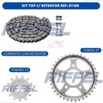 kit relação riffel top cbx 250 twister 2001-2028 com retentor (mp)