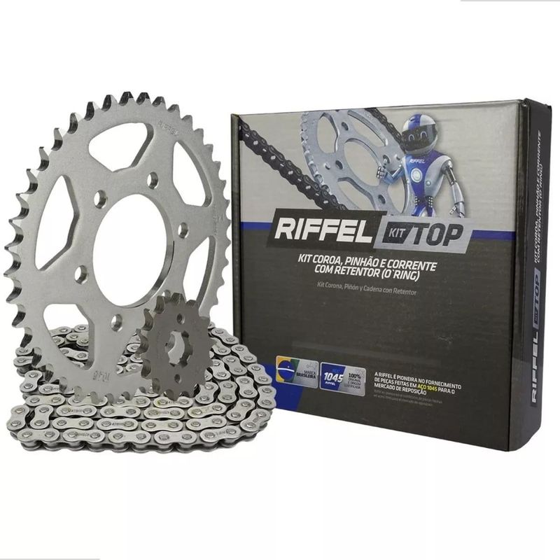 kit relação riffel top cb 300r 2009-2015 com retentor (mp)