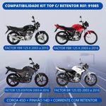 kit relação riffel top ybr 125 factor 2000-2016 com retentor (mp)