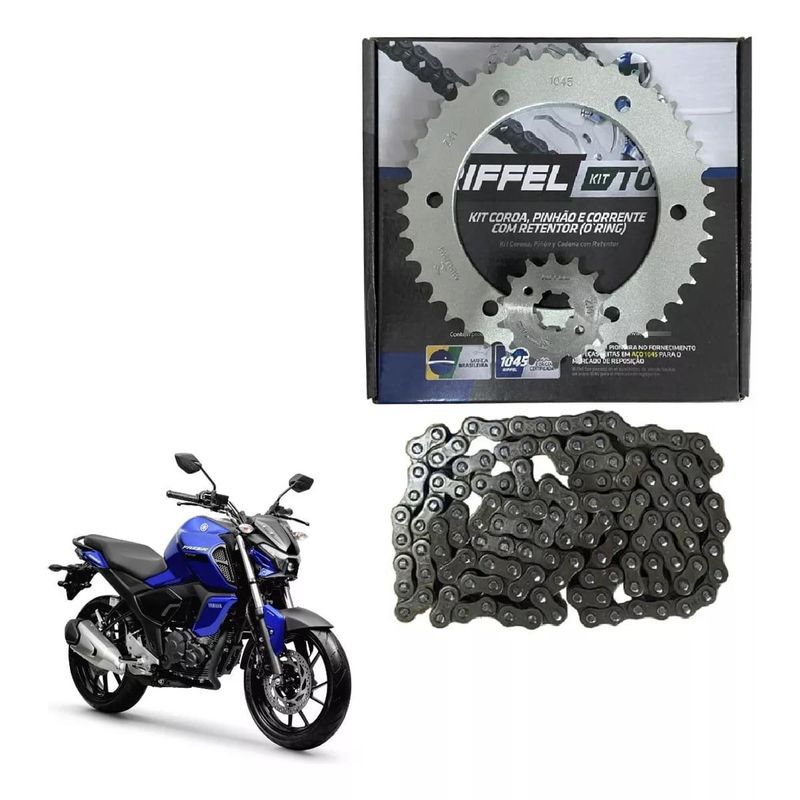 kit relação riffel top fazer fz 15 2022-2023 com retentor (mp)