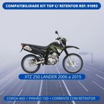kit relação riffel top xtz 250 lander 2006-2008 com retentor (mp)