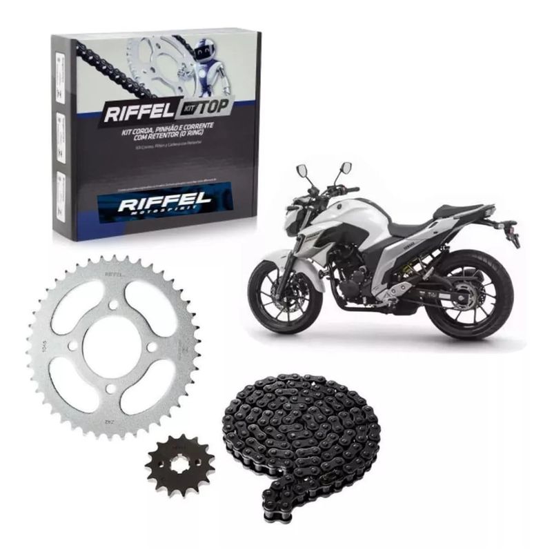 kit relação riffel top fazer 250 2018-2024 com retentor (mp)