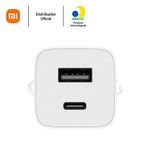 carregador xiaomi gan 65w usb-a/c branco xm700