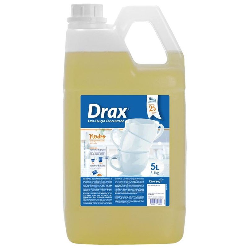 detergente lava louças diversey concentrado drax 5l (mp)