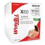 pano de limpeza wypall x60 higiene corporal pacote 100 panos 30243130 (mp)