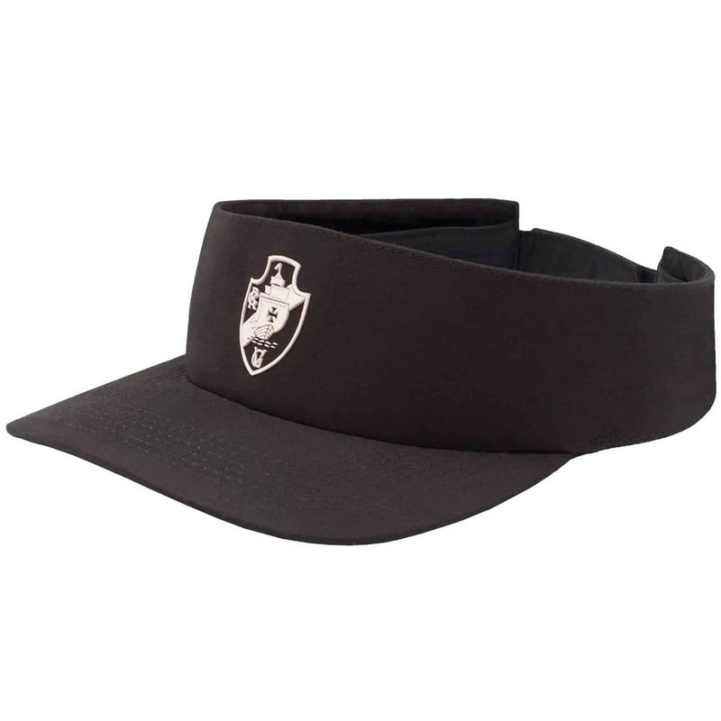 boné viseira vasco da gama supercap silk frontal microfibra preto 33341 (mp)