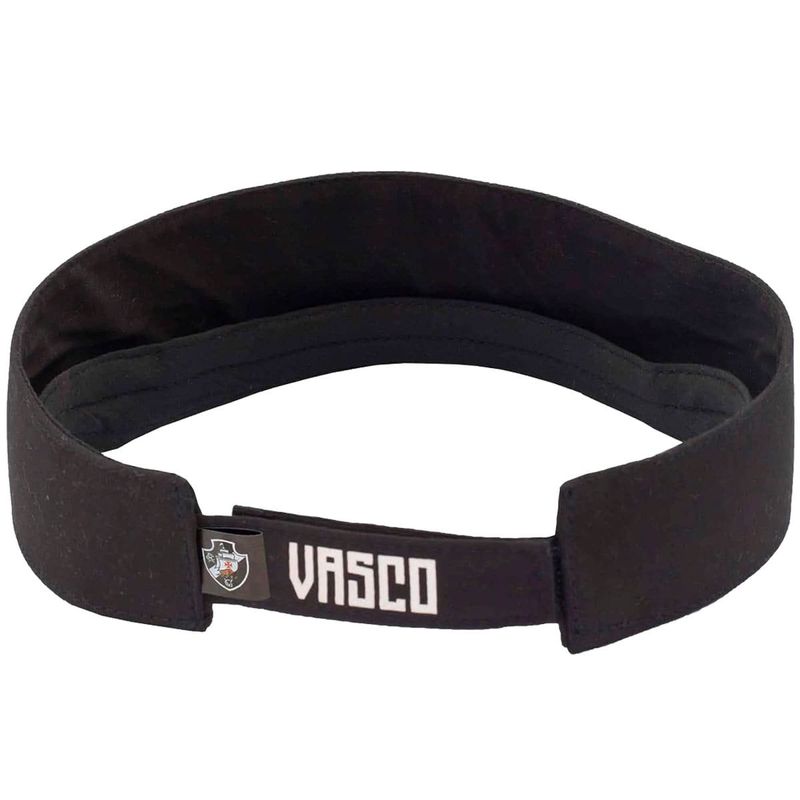 boné viseira vasco da gama supercap silk frontal microfibra preto 33341 (mp)