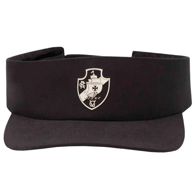 boné viseira vasco da gama supercap silk frontal microfibra preto 33341 (mp)