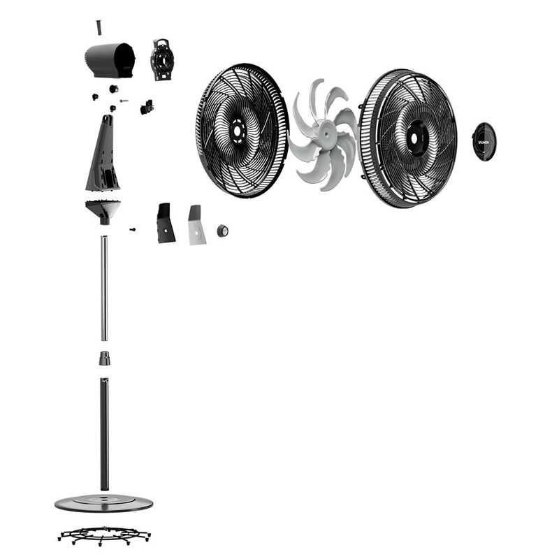 ventilador de coluna 50cm baumon 127v preto fw010593