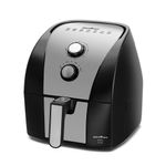 fritadeira britânia air fryer 5,5 litros preto e inox bfr51