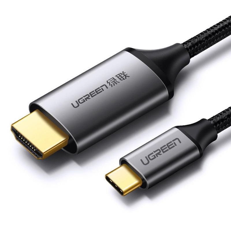 cabo usb-c para hdmi ugreen mm142 preto 1,5m (mp)