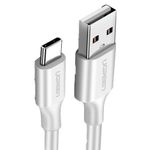 cabo usb ugreen 2.0 para usb-c 1.5m branco us287 (mp)