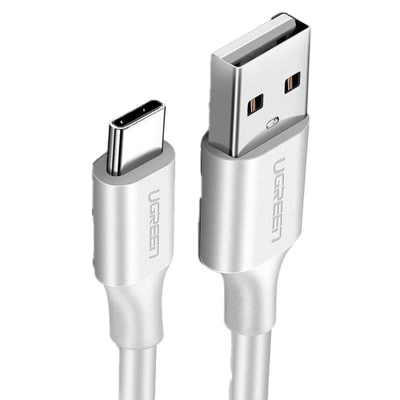 cabo usb ugreen 2.0 para usb-c 1.5m branco us287 (mp)