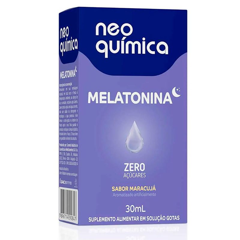 melatonina solução oral 30ml sabor maracujá neo quimica