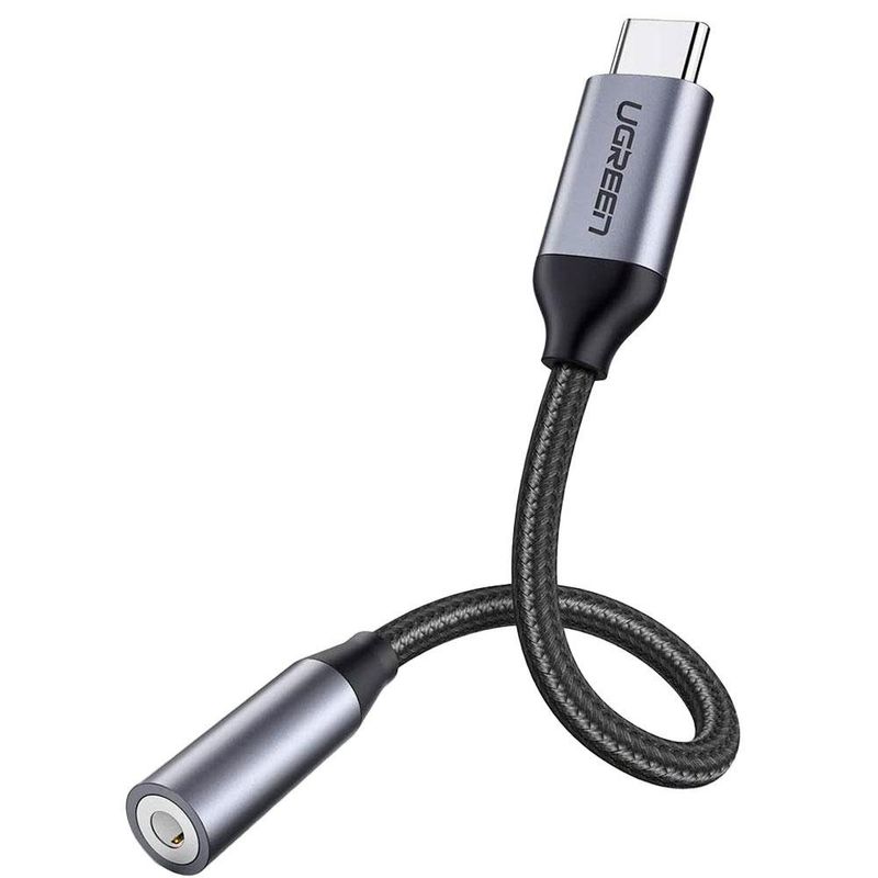 cabo de audio ugreen usb-c para p2 av142 preto (mp)