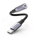 cabo de audio ugreen usb-c para p2 av142 preto (mp)
