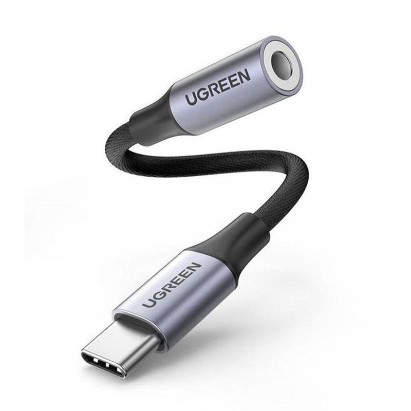 cabo de audio ugreen usb-c para p2 av142 preto (mp)