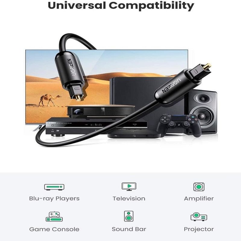 cabo de áudio ugreen optico 3m av122 (mp)