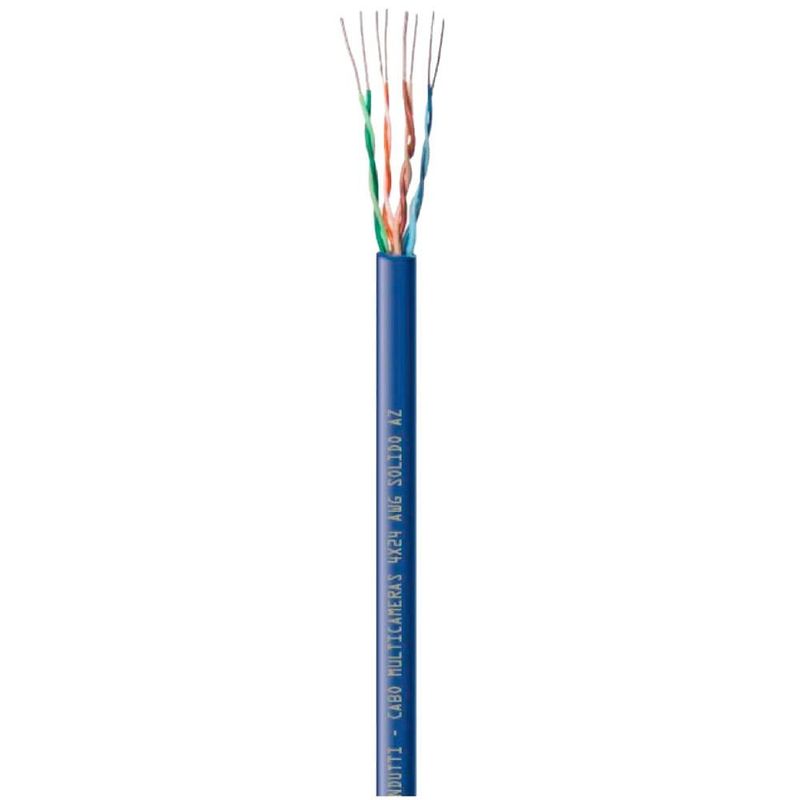 cabo condutti azul utp cftv multicâmeras 4 pares 24awg bobina 300m (mp)