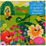 livro livro com 3 quebra-cabeças - no jardim (mp)