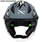 capacete norisk neo hyena cinza e branco 62 (mp)