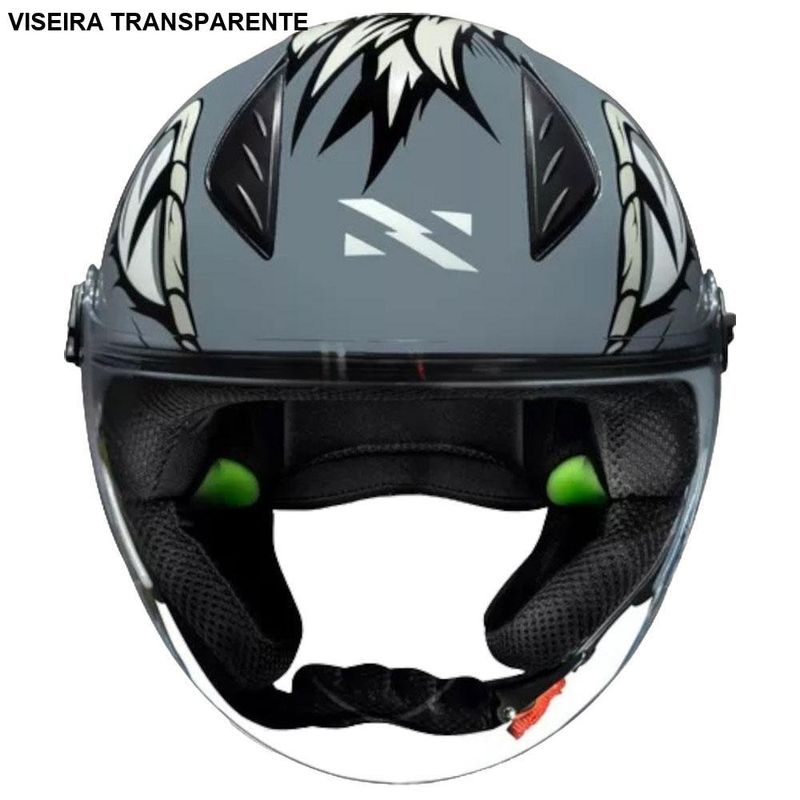 capacete norisk neo hyena cinza e branco 62 (mp)