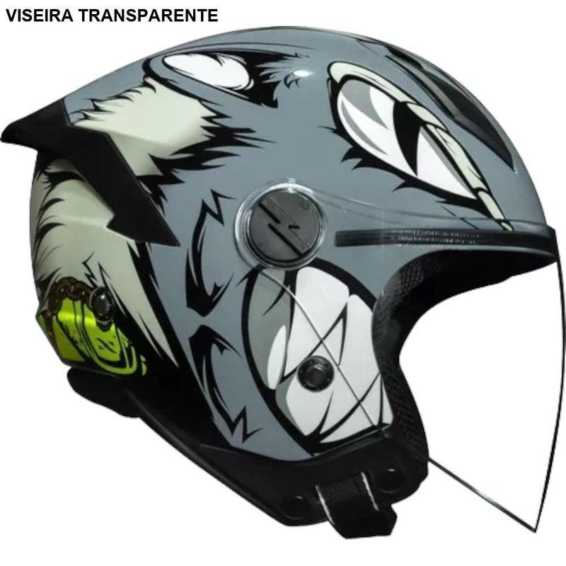 capacete norisk neo hyena cinza e branco 62 (mp)