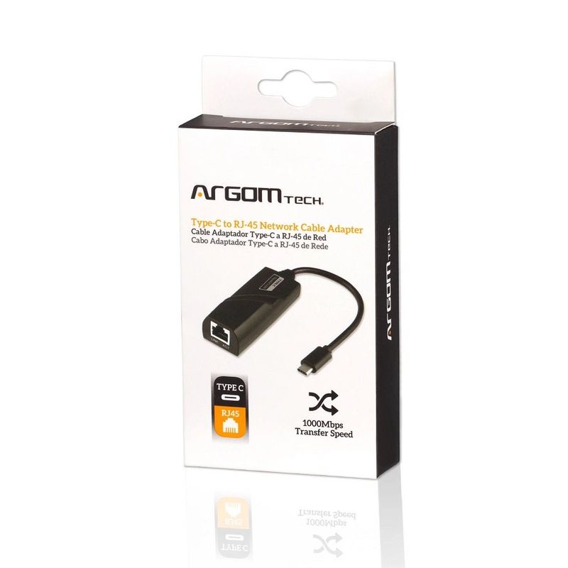 adaptador argom usb-c para rj45 10/100/1000 arg-cb-0062 (mp)