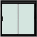 janela de correr blinglass para banheiro em alumínio preto vidro verde 60x40cm 2 folhas (mp)
